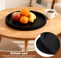 Runde Holz-Platzteller, Moderne Dekorative Servierplatten für Couchtisch, Frühstück, Getränke, Aufbewahrung, Zuhause, Hotel, Geschenke