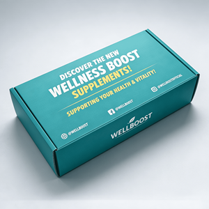 Dietary <b>Supplements</b> E-commerce Packaging Boxes Corrugated Mailer Box E Flute Self Locking Mailer Box Custom Packaging - Product Image 1