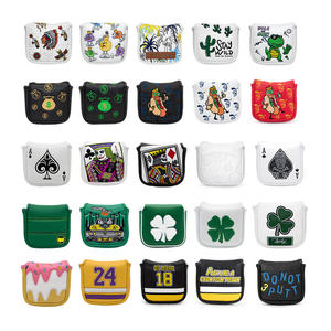 Fundas de cuero personalizadas para palos de golf con cierre magnético, cubiertas para putter tipo mallet, fundas de PU para palos de golf. - Product Image 1