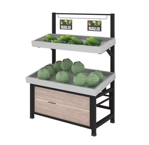 Rak penyimpan buah dan sayur, dengan sistem dekorasi, rak pajangan toko logam - Product Image 2