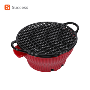Griglia <span class=keywords><strong>a</strong></span> <span class=keywords><strong>Carbone</strong></span> in Ghisa Smaltata Premium, Stufa BBQ Minimalista Stile Casseruola Rossa, Utensili da Cucina di Lusso per Esterni, Artigianato Durevole - Product Image 1