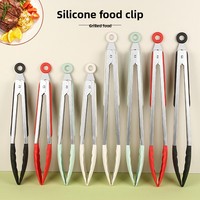 Pinces de cuisine en acier inoxydable résistantes à la chaleur, pinces anti-brûlure pour servir les aliments, pinces de cuisson robustes