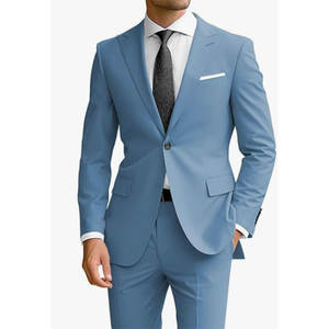 Мужской костюм из полиэстера, роскошный кремово-бежевый костюм, приталенный крой, деловой костюм для корпоративных встреч, официальная офисная одежда - Product Image 2