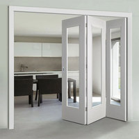 Porte accordéon Patio Portes Pliantes Superhouse Offre Spéciale Américaine NFRC Certificat Aluminium Porte Bi-fold Verre Pliable Moderne