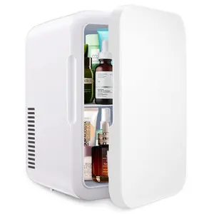 カスタムかわいい6リットル冷蔵庫ミニテーブルトップ化粧品オフィス冷蔵庫は寝室ポータブル用の小さなスキンケア美容冷蔵庫を構成します