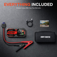 Démarreur portable 3400A 12V pour voiture, camion, moto avec lampe LED et booster de batterie