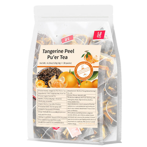 Mélange de thé Pu'er à la peau de mandarine 4g x 30 sachets individuels, idéal pour la détox après le dîner et la santé digestive, vente en gros - Product Image 2