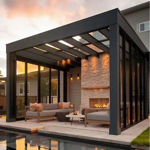 Pérgola Motorizada de Aluminio con Techo Ajustable, Luces LED, Sensor de Lluvia e Impermeable para Jardín Exterior - Product Image 6