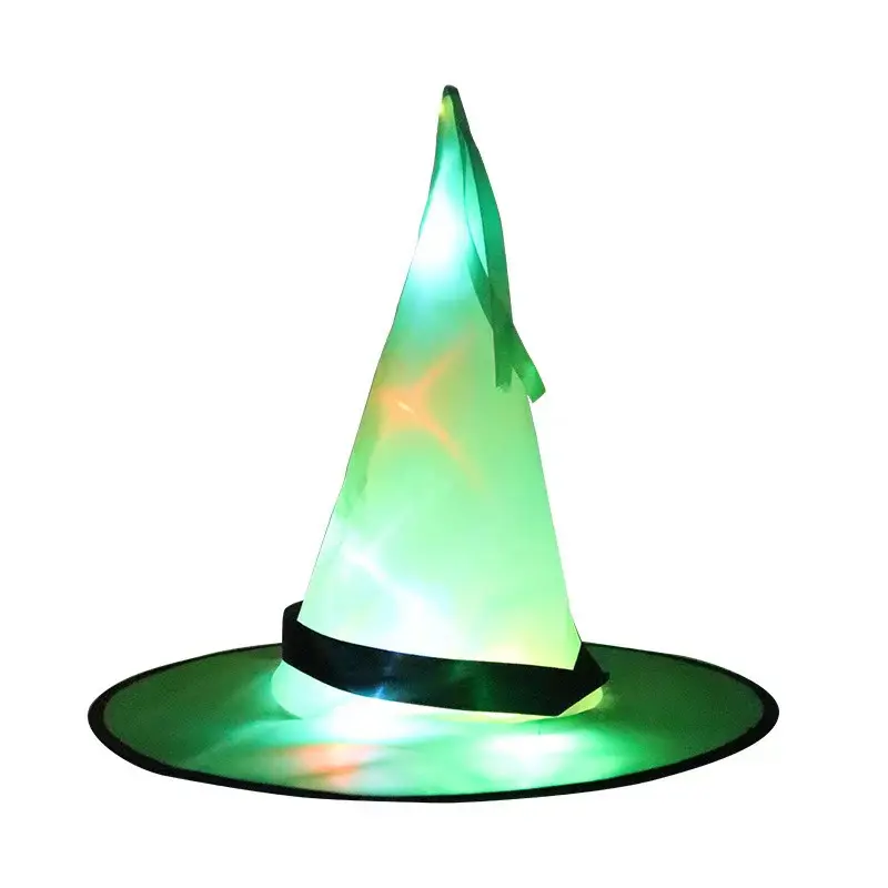 Halloween Creative hat Colorful light Decoration Supply Hanging Led light Adult Prom Hat Props Halloween Glowing Hat