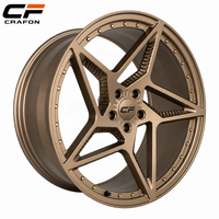 Jantes forgées monobloc CF FIT pour W124 W201 W126 5x112 66.6 PCD à cinq branches, bronze, style européen classique, rétro, sur mesure, neuves