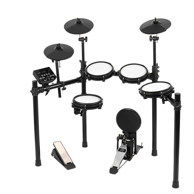 Black Color Home Volume Control Electric Instrument Electronic Drum Full Kit Set