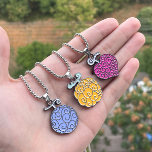 Venta al por mayor Anime joyería Ace Law maldito diablo fruta colgante collar - Product Image 2