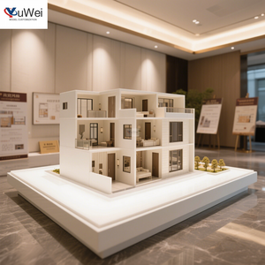 Villas de disposition du <span class=keywords><strong>d</strong></span>épartement des ventes immobilières, personnalisation du modèle de table de sable de conception communautaire de jardins intérieurs - Product Image 1