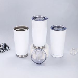 Premium 304 Stainless Steel <b>Double</b> <b>Wall</b> Vacuum Tumbler 20oz White Outdoor Car Water Bottle Straight Sip Cup Wholesale - Product Image 2