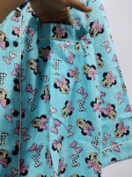 Ensemble de pyjama décontracté deux pièces pour femme en coton 100% pur, fait main, longueur cheville, imprimé, manches longues, col rabattu, boutons, style doux
