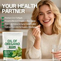 HDK Minyak Oregano Softgels 150mg dengan Minyak Habbatussauda Karvakrol Timokinon Dukungan Imunitas Pencernaan Usus OEM ODM