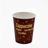 Gobelet à café en papier kraft compostable à paroi simple, personnalisable avec logo et motif sur mesure, jetable pour les restaurants de café chaud