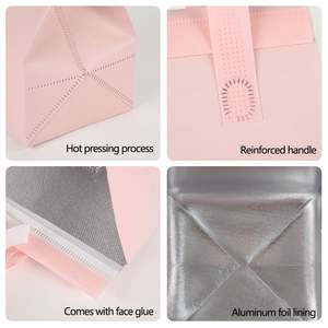 Wholesale Portable Food Delivery <b>Cooler</b> Bags Non-Woven Aluminum Foil Lining Insulated Food Storage Pastes for Restaurant Use - Product Image 2