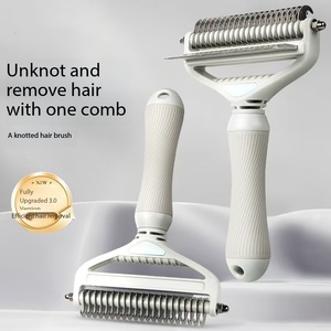 Peine y Cepillo 2 en 1 Ecológico de Acero Inoxidable para Perros, para Limpieza, Baño y Desenredado del Pelo Canino - Product Image 1