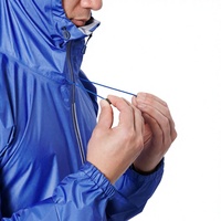 Veste de pluie pour homme personnalisée OEM, à capuche, avec fermeture éclair, coupe-vent, imperméable, respirante, en nylon Ripstop, coutures scellées, légère, sportive pour l'extérieur