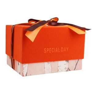 Boîte cadeau de Noël en papier avec nœud en soie UV, personnalisable selon les besoins - Product Image 1