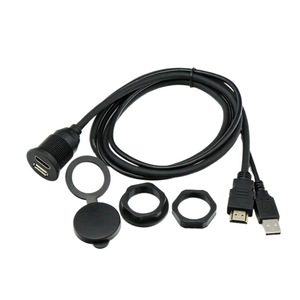 Car Dual Port <b>USB</b> And <b>HDMI</b> Extension Cable For Dashboard Modification Waterproof High Definition - Product Image 3