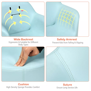 Siège de canapé souple pour enfants Matériau en mousse écologique Animal de bande dessinée Bébé Enfants Canapé simple Chaise <span class=keywords><strong>Fauteuil</strong></span> Canapé Dinosaure bleu - Product Image 5