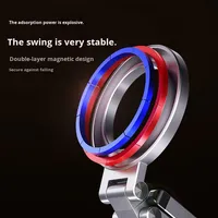 Support de tablette et téléphone rotatif à 360 degrés pour voyage, pliable, avec clip magnétique, fixation pour lit, avion, train, compatible avec les rails