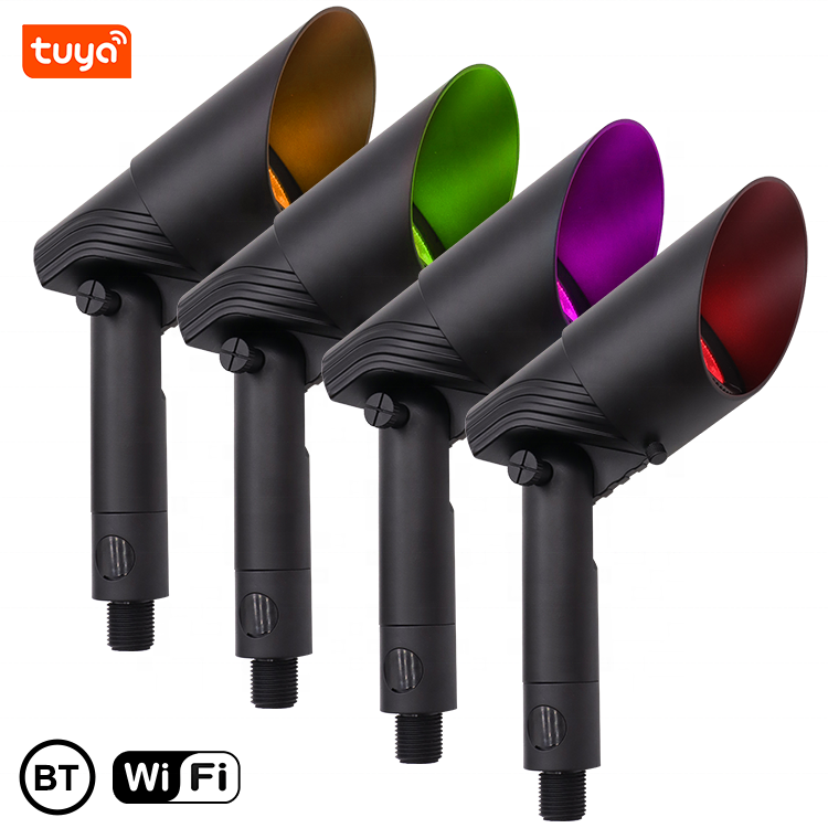 Landscape Lighting Low Voltage Outdoor MR16 Spotlight Fixture BT Rgb Smart Tuya Wifi Led Spotlight