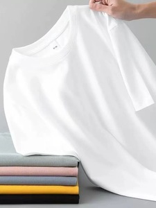 Camiseta de verano Fabricante de ropa al por mayor Ropa de calle personalizada Camiseta de <span class=keywords><strong>mujer</strong></span> de algodón liso Ropa de hombre de talla grande - Product Image 2