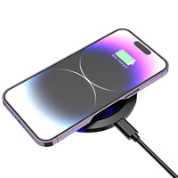 Vente en gros mini chargeur de téléphone sans fil portable 15w pour iphone et autres appareils sans fil