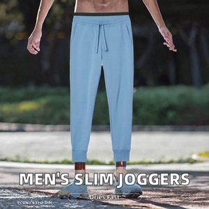 High Quality <b>Men's</b> Athletic Sweat Pants <b>Slim</b> <b>Fit</b> <b>Jogger</b> High Waist Sports Training Winter Casual Fashion Soft Plain Dyed Cotton - Product Image 2