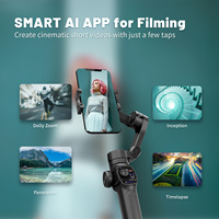 Gimbal Stabilizer Lipat Genggam Berkualitas Tinggi Baru untuk Ponsel, Gimbal Otomatis dengan Pelacakan Wajah AI Cerdas untuk Ponsel