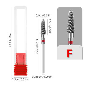 उच्च गुणवत्ता वाले टेप आकार टंगस्टन कार्बाइड मिलिंग कटर एक्रिलिक हटाने नाखून पॉलिशिंग राउंड बॉल टिप नाखून ड्रिल बिट - Product Image 5