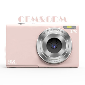 กล้องดิจิตอลสำหรับเด็ก 48MP ซูม 16 เท่า วิดีโอ 2.7K กล้องพกพาขนาดกะทัดรัดสำหรับนักเรียน ฟิลเตอร์เซลฟี่เพื่อความสวยงาม - Product Image 1
