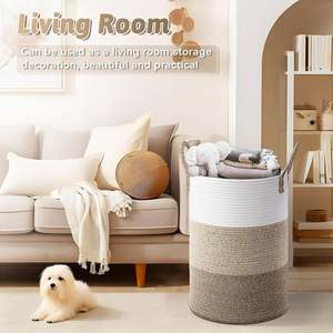 Настенная корзина для фруктов, хлебница, складное ведро для белья из нержавеющей стали, органайзер для мелких деталей, поднос из бамбука и ротанга - Product Image 5