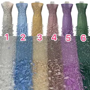 Il tessuto Haute Coutur 3-D Fower realizza a mano il design della 2021 alla moda - Product Image 1