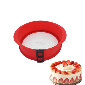Sustainable BPA Free Non Stick Silicone Frame <b>Cake</b> <b>Mold</b> With Tempered Glass BottomEasy to Demould - Product Image 1