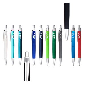 Stylo bille publicitaire en plastique bleu, grand stock, toucher doux, pour bureau et école - Product Image 1