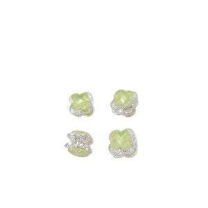Llavero con Colgante de Trébol de Cuatro Hojas de Cristal Plateado en Aleación, Tamaño Mediano, Accesorio de Joyería DIY, Correa para Teléfono Móvil - Product Image 5