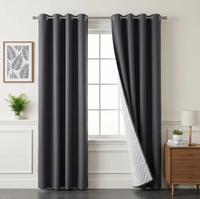 Rideaux occultants DaiRui en gros (lot de 100) avec doublure thermique matelassée amovible et insonorisante à clipser pour salon