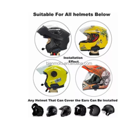 Casque de moto avec écouteurs sans fil Bluetooth 5.0, interphone sans fil pour moto, écouteurs pour moto