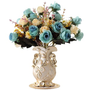 Jarrón de cerámica pintado a mano de lujo de estilo europeo, artículo decorativo de porcelana - Product Image 1