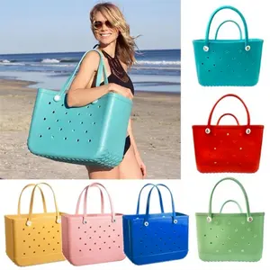 Fabbrica calda all'ingrosso di moda spiaggia impermeabile Eva Silicone estate borse in gomma Logo personalizzato Bogg Bag piccola Bogg Bag