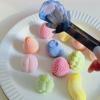 Exotisch nieuw design Happy Fruits zachte 3D mini-ijsjes fruitige smaken bedekt met chocolade mango suiker toevoegingen verpakt in doos