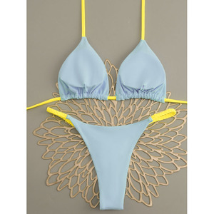 Nuovo Set Bikini Brasiliano 2026 con Perizoma <span class=keywords><strong>e</strong></span> Allacciatura al Collo, Stile Sexy con Volant, Due Pezzi - Product Image 2