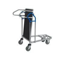 Chariot de transport robuste en acier Vallink avec poignée amovible, galvanisé à chaud, pliable, pour entrepôt, transport et stockage, capacité 500 kg