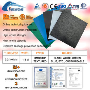 Geomembrana Plástica <span class=keywords><strong>HDPE</strong></span> LDPE LLDPE para Revestimento de Lagoas 40 Mil 45 Mil para Reservatório Barragem Aterro Folha Impermeável Geomembranas - Product Image 6