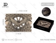 Fibbia per cintura grande in oro antico, 5,0 cm, in lega placcata, design quadrato, accessorio moda per uomo e donna - Product Image 1