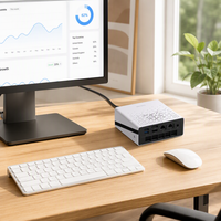 OEM Custom Mini PC Ubox Small and Light Office Desktop Computer AMD Ryzen 5 6600H PCIE4.0*4 Space Saving VESA Mount